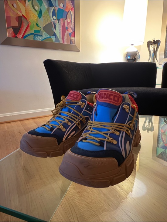 Gucci Other - Gucci Blue & Brown Chunky Sneaker